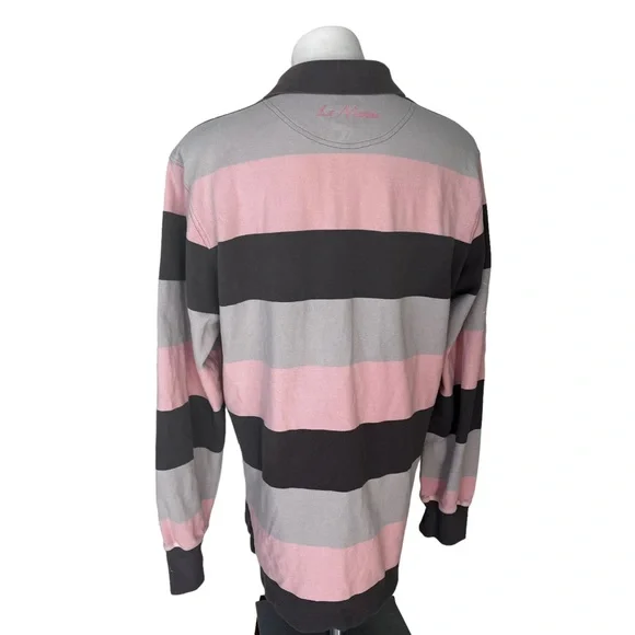 Men’s Authentic La Martina Striped Argentino Long Sleeve Polo Shirt